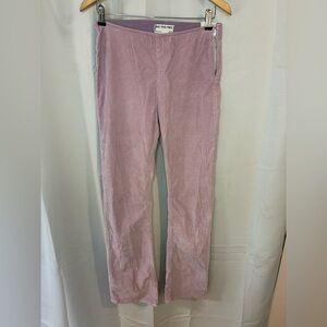 Free People Womens 28 Pink Corduroy Jenny‎ High Rise Skinny Flare Jeans